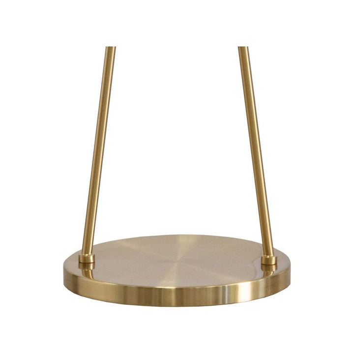 Faven Floor Lamp - Brass - White