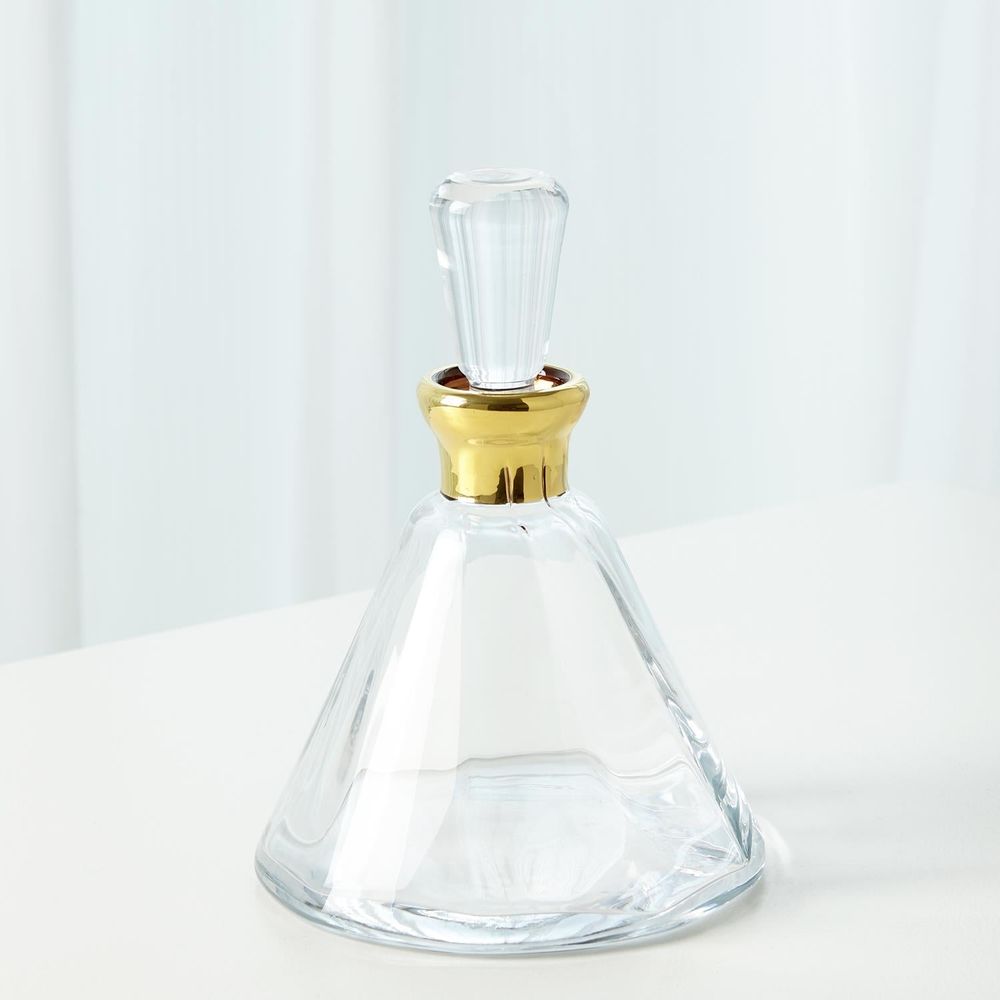 Smoke Decanter w/Gold Neck