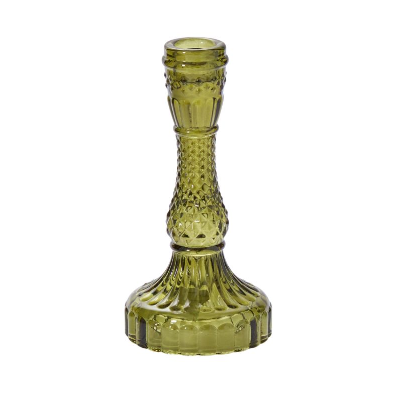 Gillian Candlestick-Accent Decor-ACCENT-32711.05-Candle HoldersLarge-Green-2-France and Son