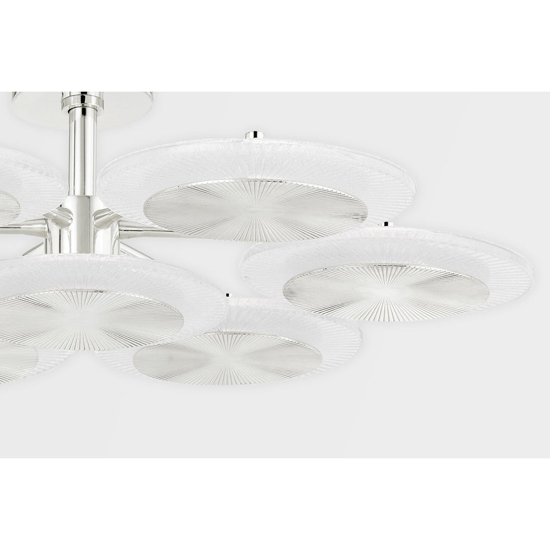 7 Light Semi Flush - Polished Nickel