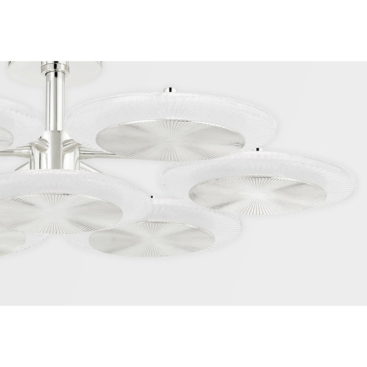 7 Light Semi Flush - Polished Nickel