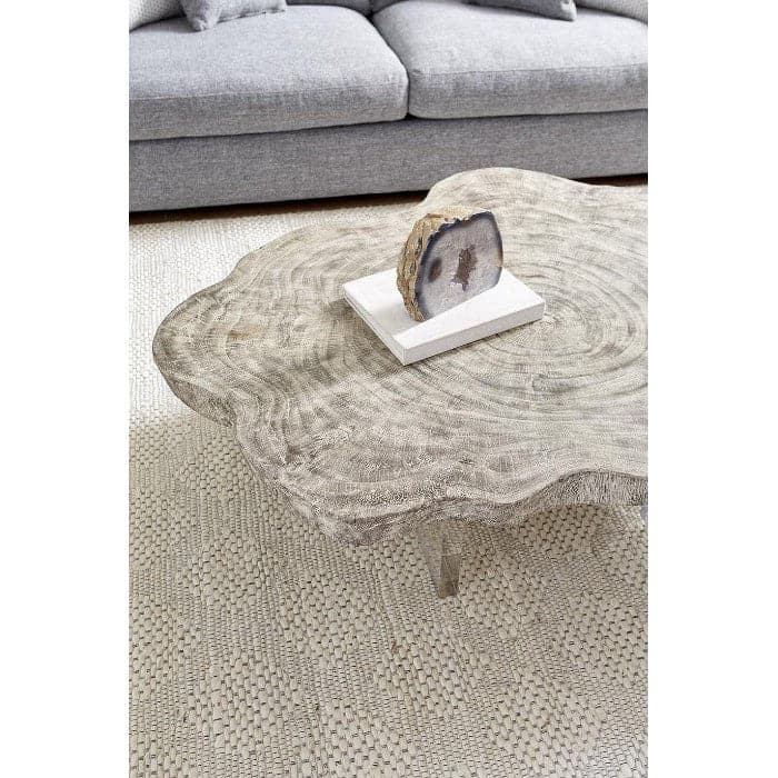 Floating Coffee Table on Acrylic Legs Gray Stone, Size Varies-Phillips Collection-PHIL-TH97528-Coffee Tables-1-France and Son