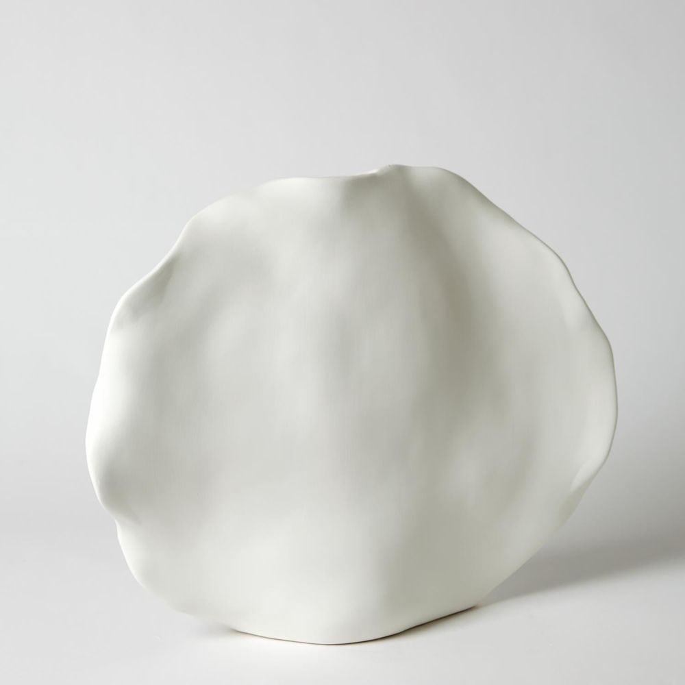 Kelp Vase-Matte White-Low