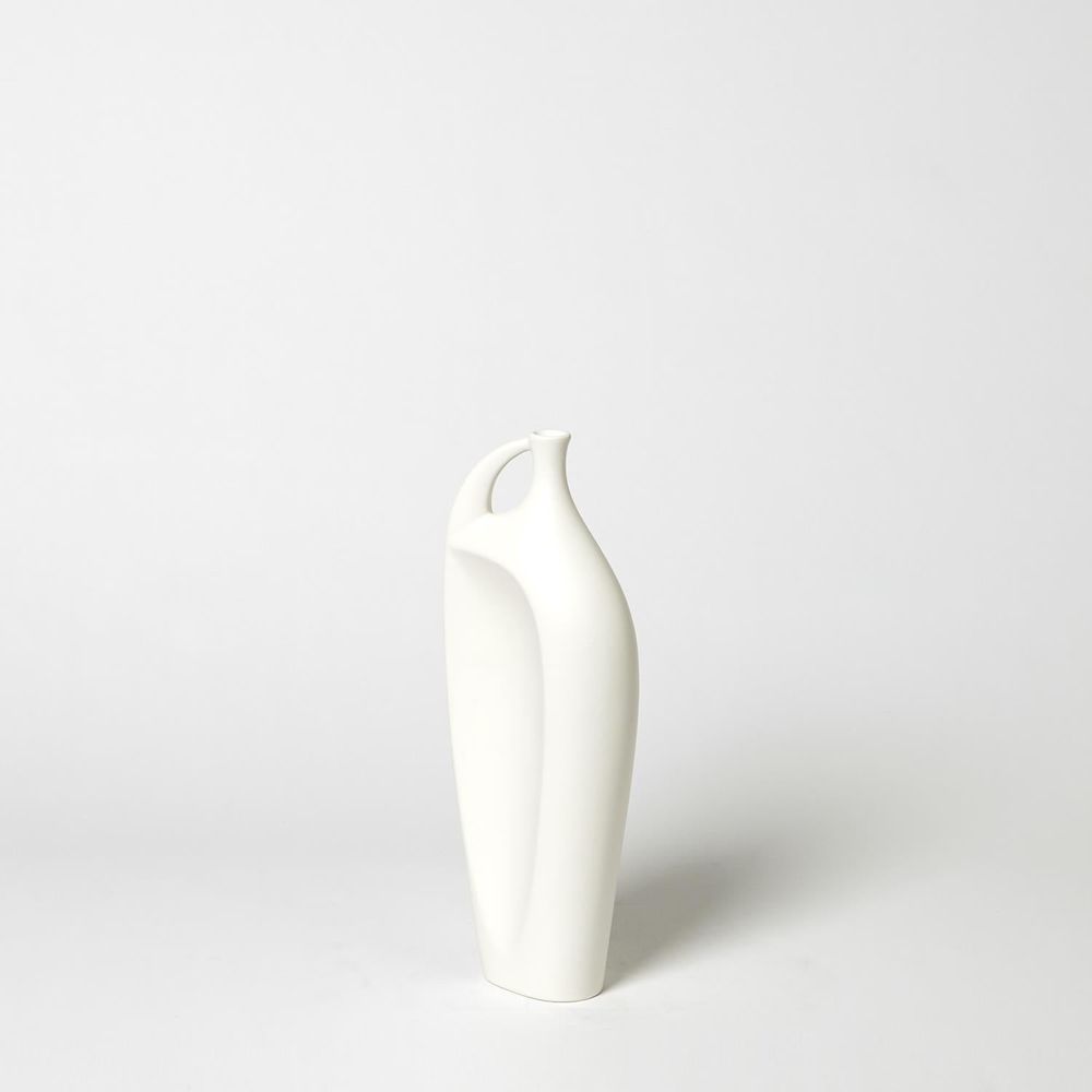 Vases Indentation Vase-Matte White-Med