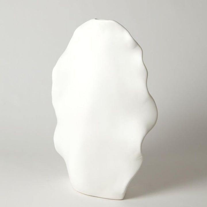 Kelp Vase-Matte White-Low