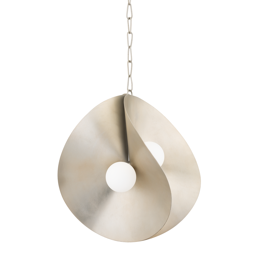 Pendants Peony Pendant - Warm Silver Leaf 4 Lights 23.5in