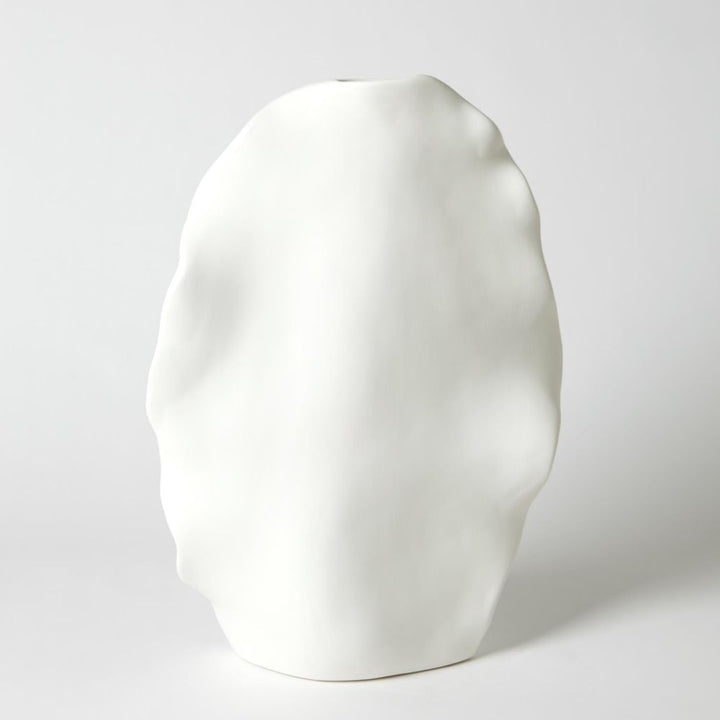 Kelp Vase-Matte White-Low