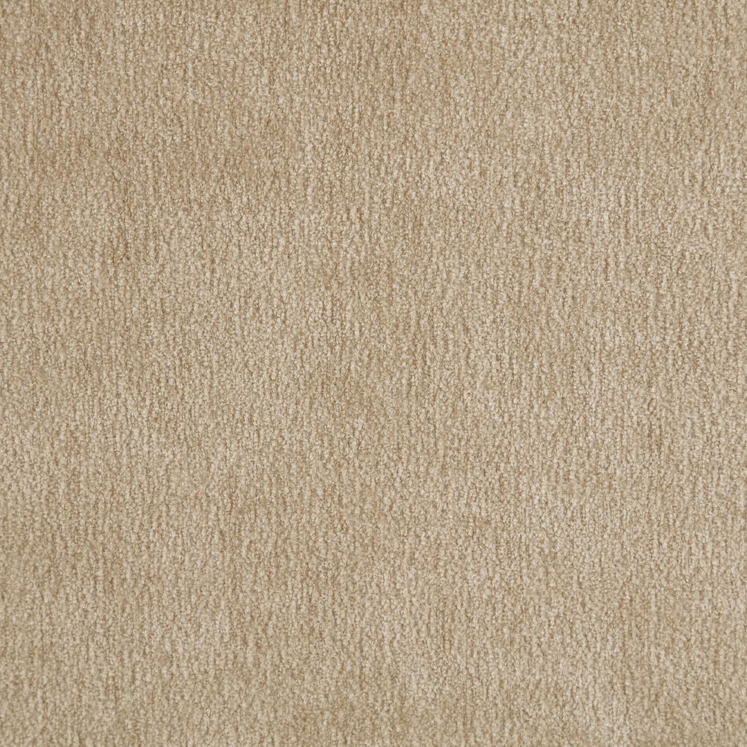 Neria Chenille Fabric Upholstered Swivel Accent Chair — Beige / Painted Brown