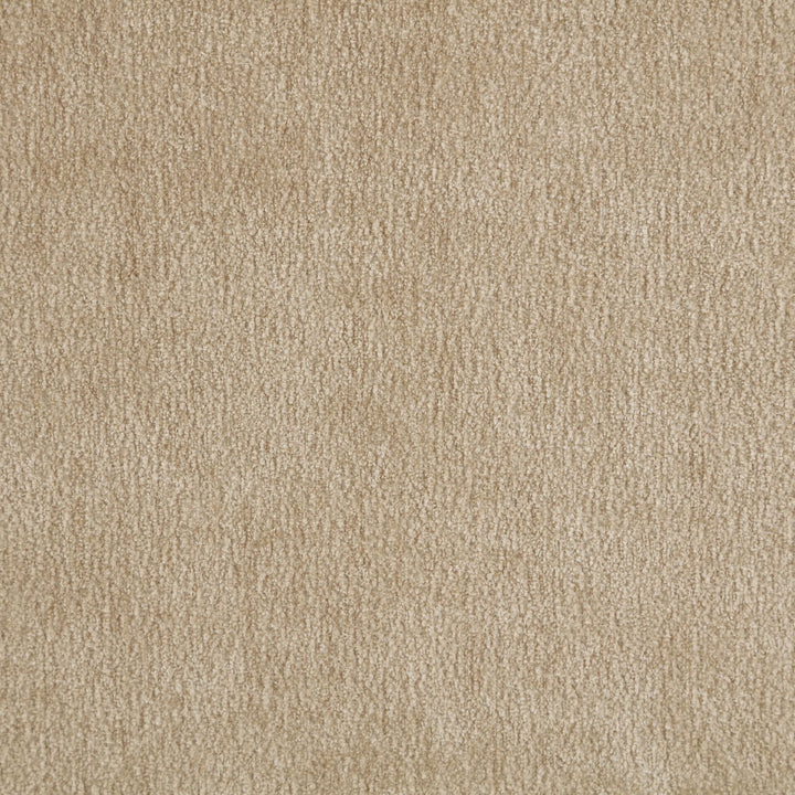Neria Chenille Fabric Upholstered Swivel Accent Chair — Beige / Painted Brown