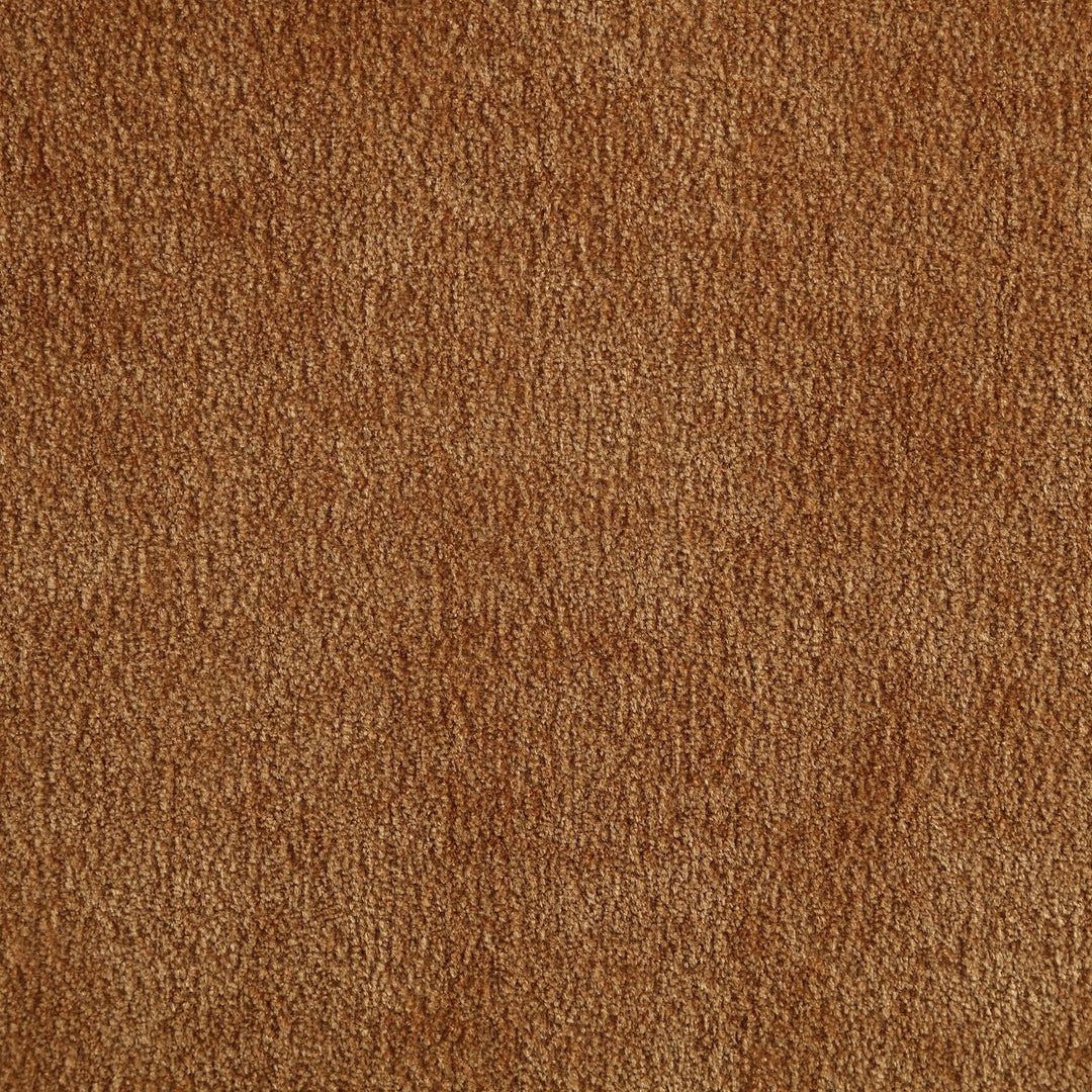 Neria Chenille Fabric Upholstered Swivel Accent Chair — Cognac / Painted Brown