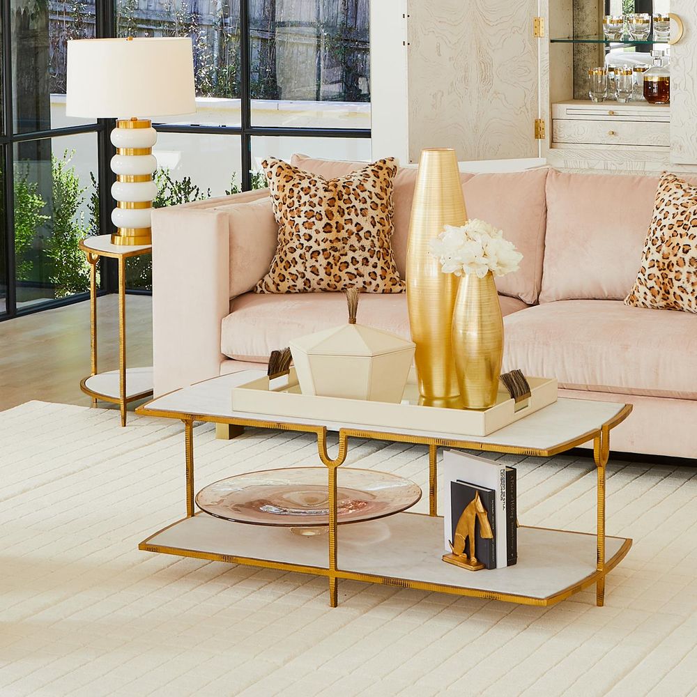 Coffee Tables Curve Cocktail Table-Gold