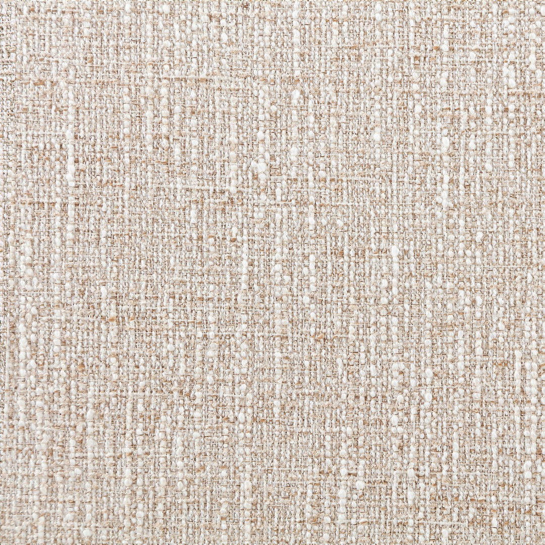 Calder Linen Textured Fabric Upholstered Accent Chair — Beige / Painted Brown