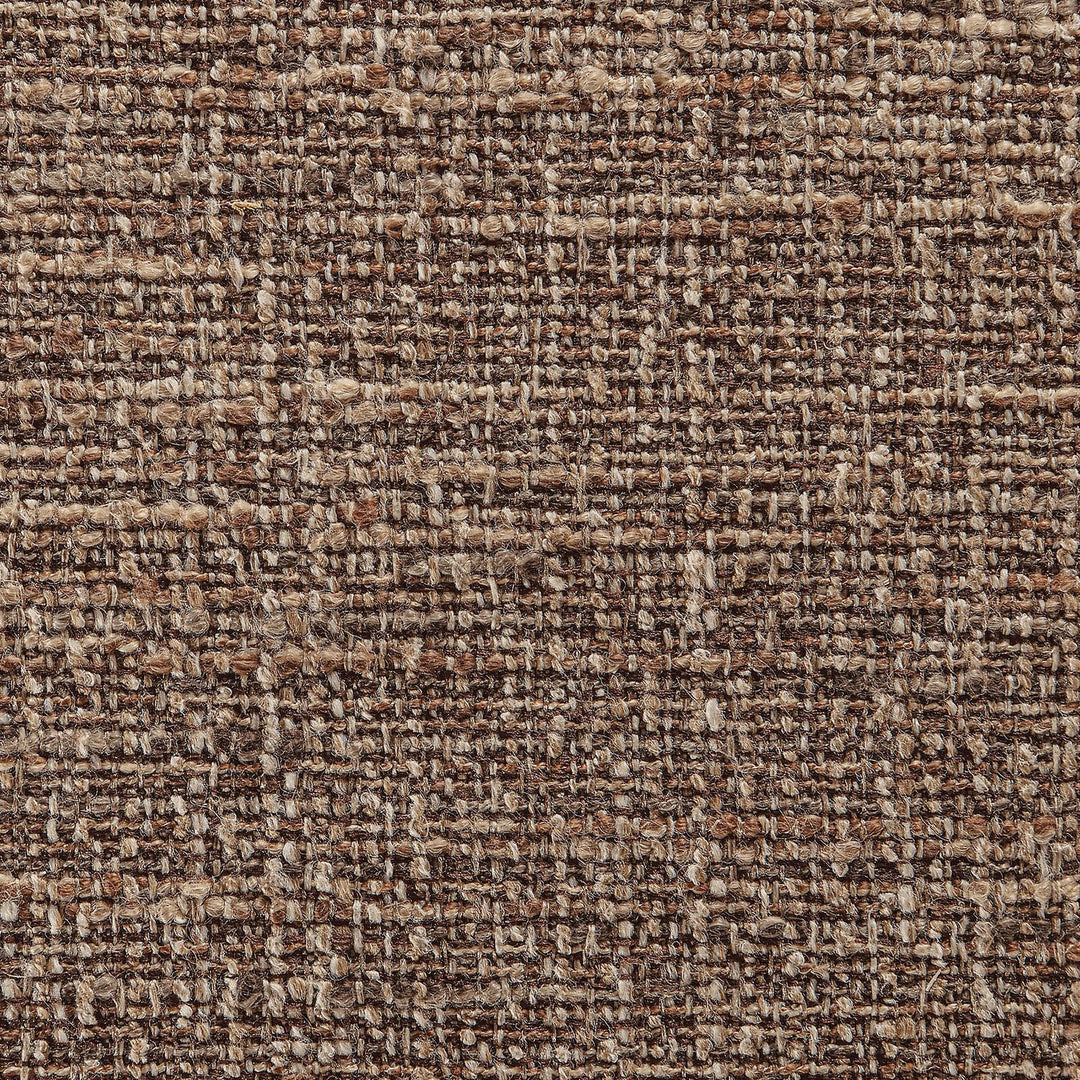 Calder Linen Textured Fabric Upholstered Accent Chair — Brown / Painted Natural