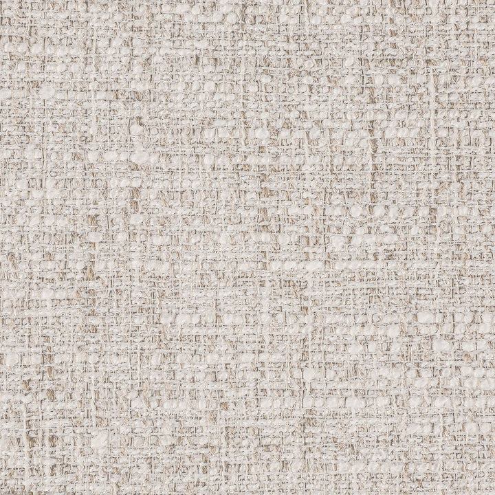 Nara Cane And Linen Textured Fabric Upholstered Bench — Beige / Painted Natural