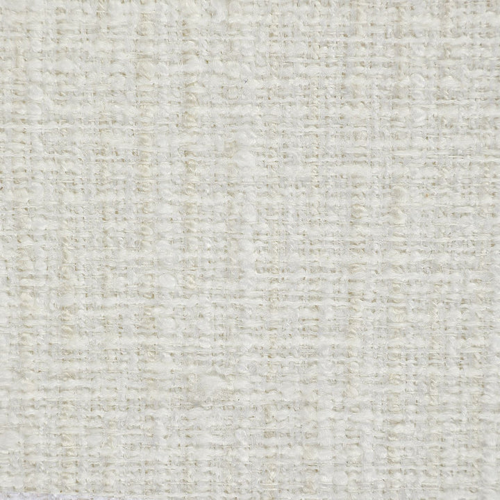Nara Cane And Linen Textured Fabric Upholstered Bench — Cream / Painted Natural