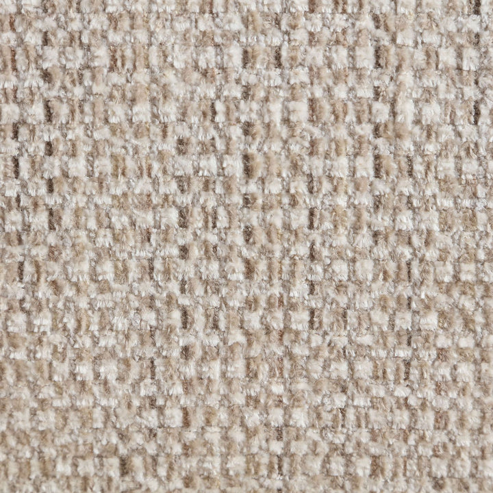 Avella Interwoven Fabric Upholstered Swivel Accent Chair — Beige / Stained Natural