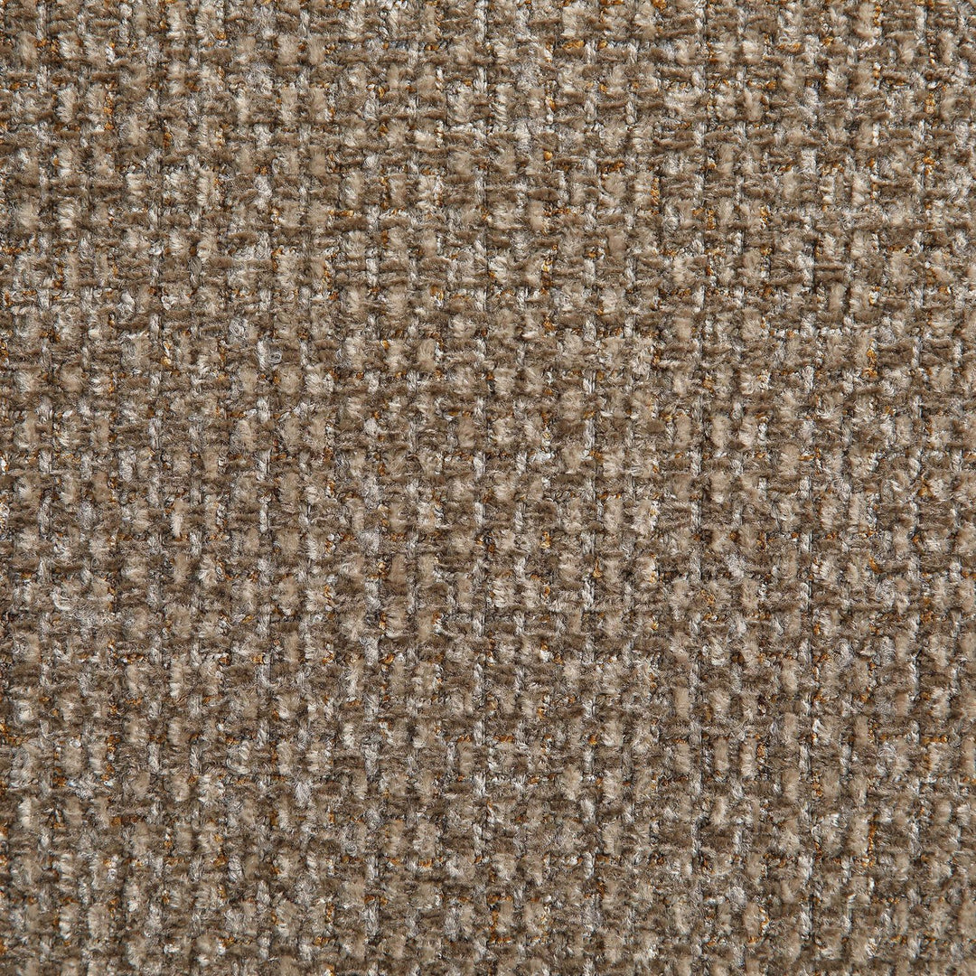 Avella Interwoven Fabric Upholstered Swivel Accent Chair — Brown / Stained Natural
