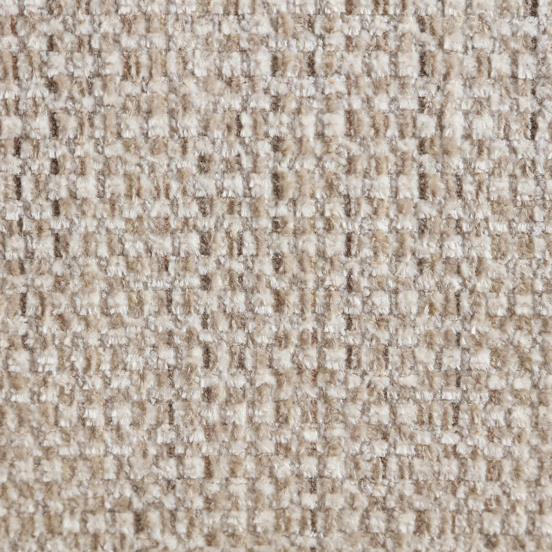 Avella Interwoven Fabric Upholstered Swivel Accent Chair — Beige / Stained Brown