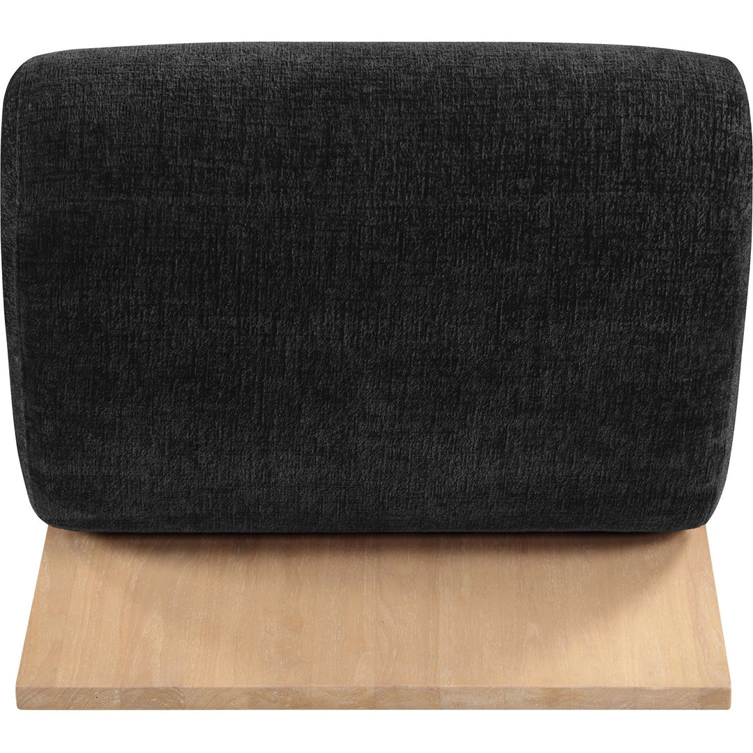 Akira Fabric Upholstered Accent Chair — Black / Natural