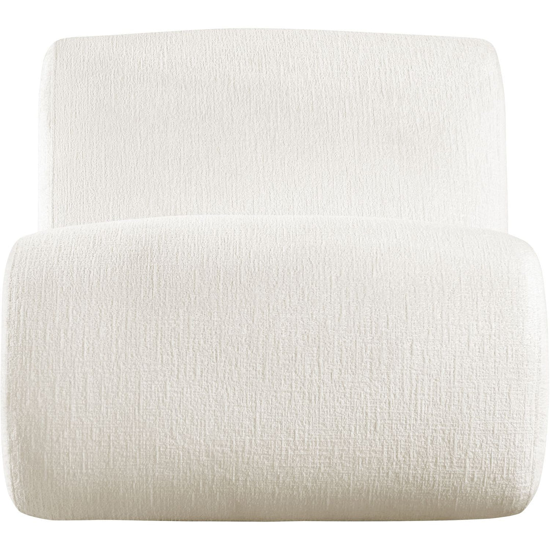 Akira Fabric Upholstered Accent Chair — Cream / Natural