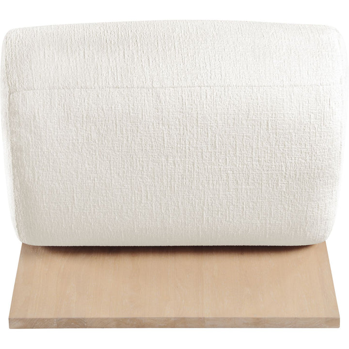 Akira Fabric Upholstered Accent Chair — Cream / Natural