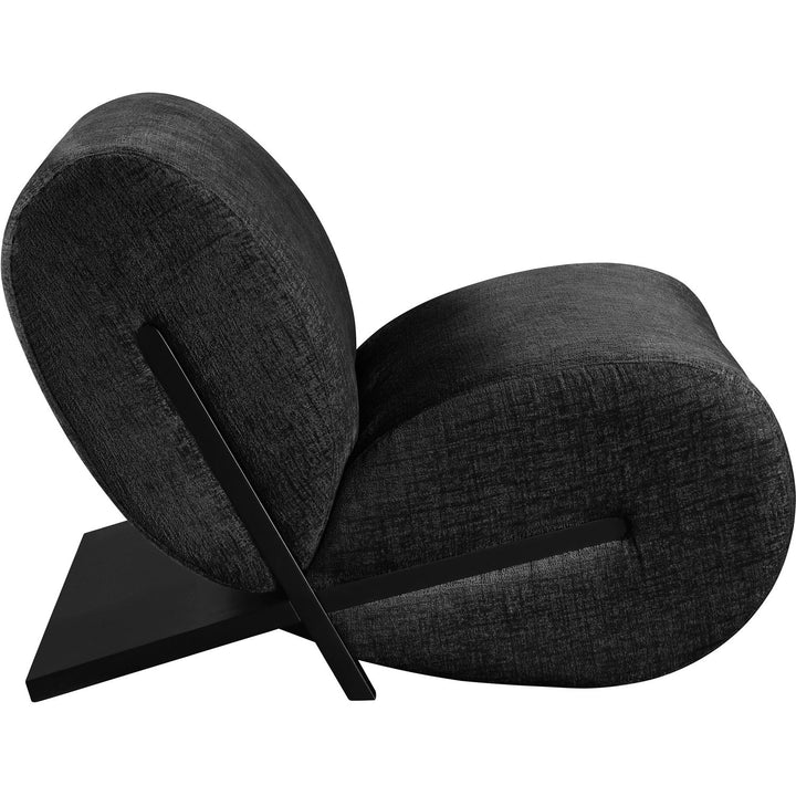 Akira Fabric Upholstered Accent Chair — Black / Black