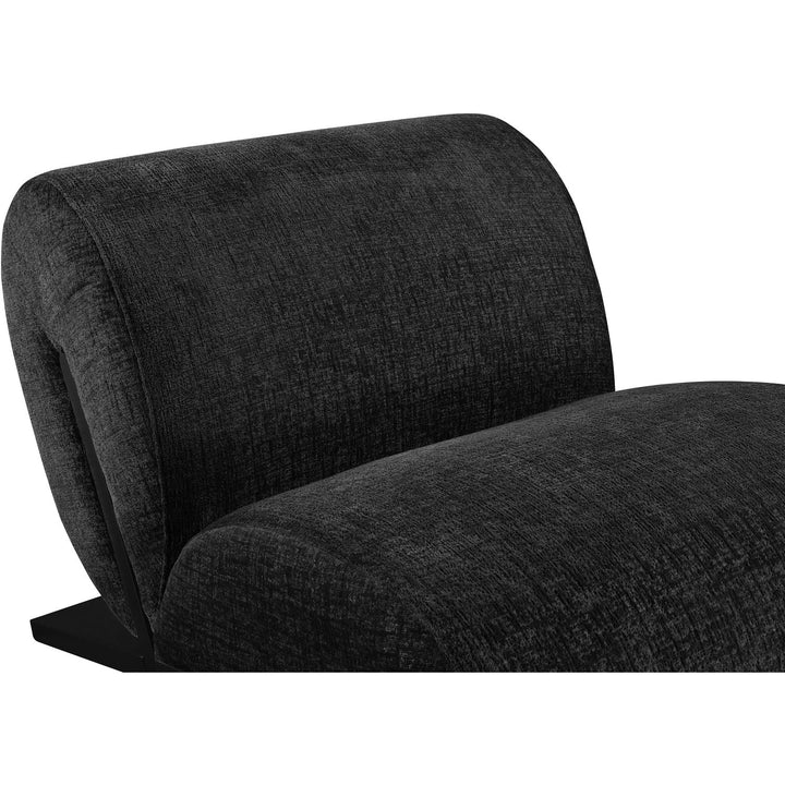 Akira Fabric Upholstered Accent Chair — Black / Black