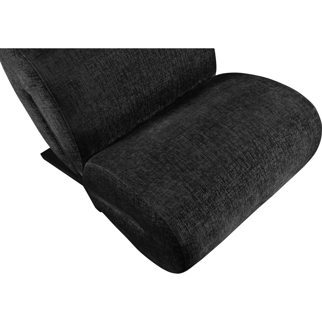Akira Fabric Upholstered Accent Chair — Black / Black