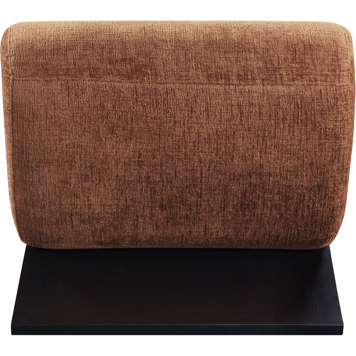 Akira Fabric Upholstered Accent Chair — Cognac / Black