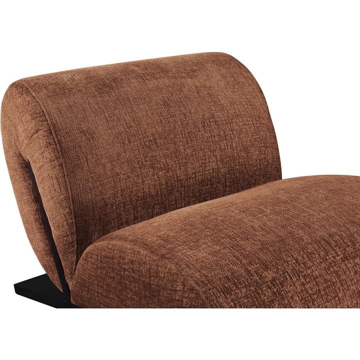 Akira Fabric Upholstered Accent Chair — Cognac / Black