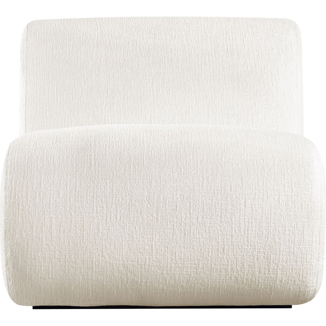 Akira Fabric Upholstered Accent Chair — Cream / Black
