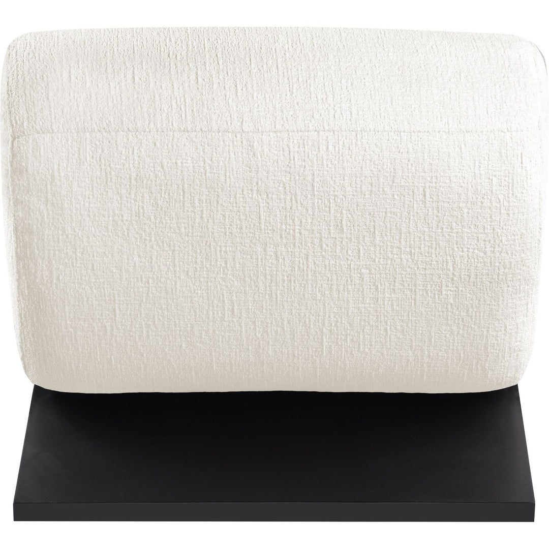 Akira Fabric Upholstered Accent Chair — Cream / Black