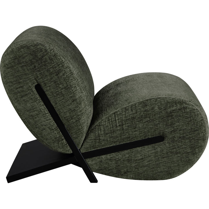 Akira Fabric Upholstered Accent Chair — Green / Black