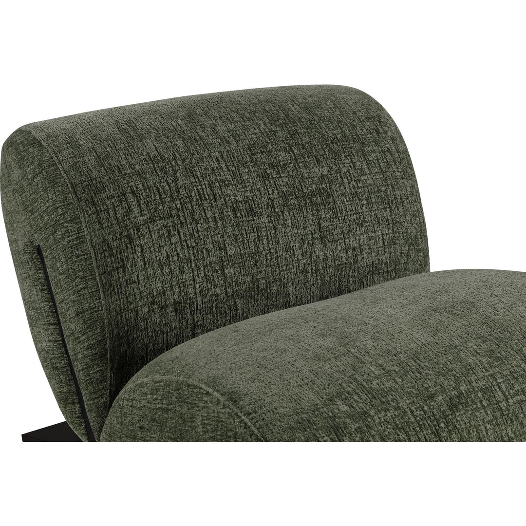 Akira Fabric Upholstered Accent Chair — Green / Black
