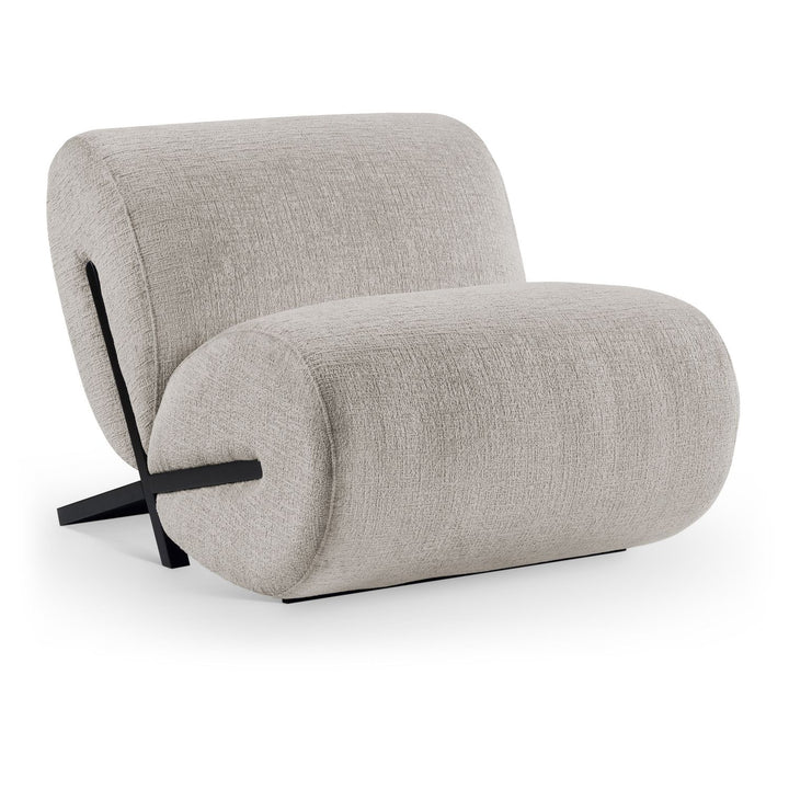 Akira Fabric Upholstered Accent Chair — Grey / Black