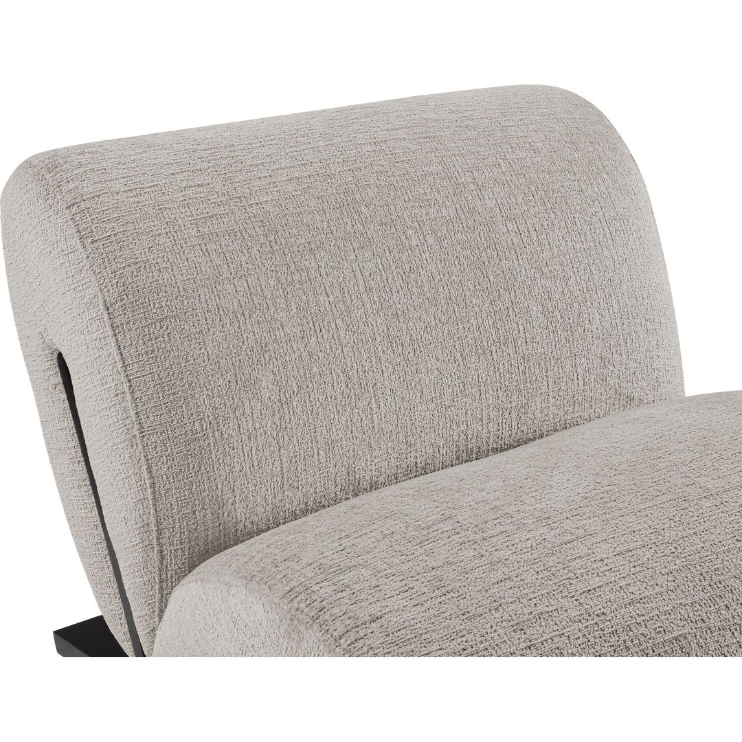 Akira Fabric Upholstered Accent Chair — Grey / Black
