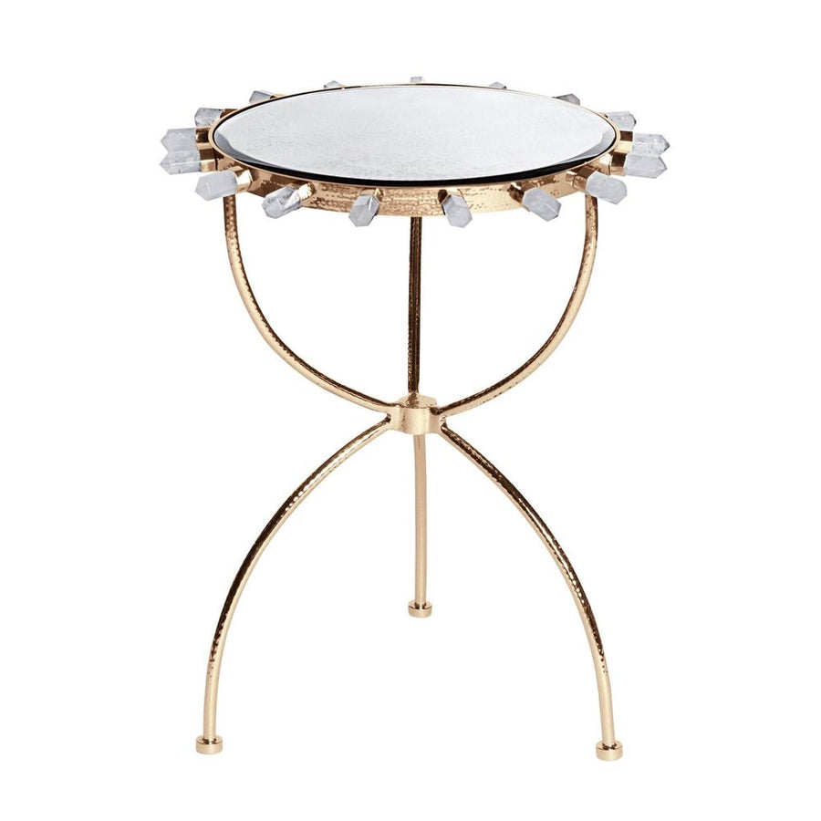 Side Tables Lola Quartz Table-Brass