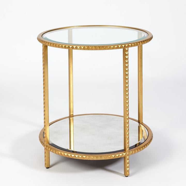 Side Tables Stud End Table-Gold Leaf