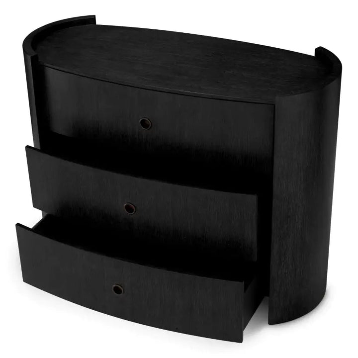 Drawer Dresser Splendora Charcoal Grey Oak Veneer Bronze Finish - image 3
