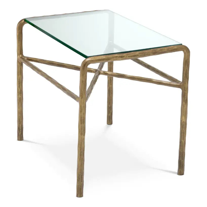 Side Table Xandria Vintage Brass Finish - image 2
