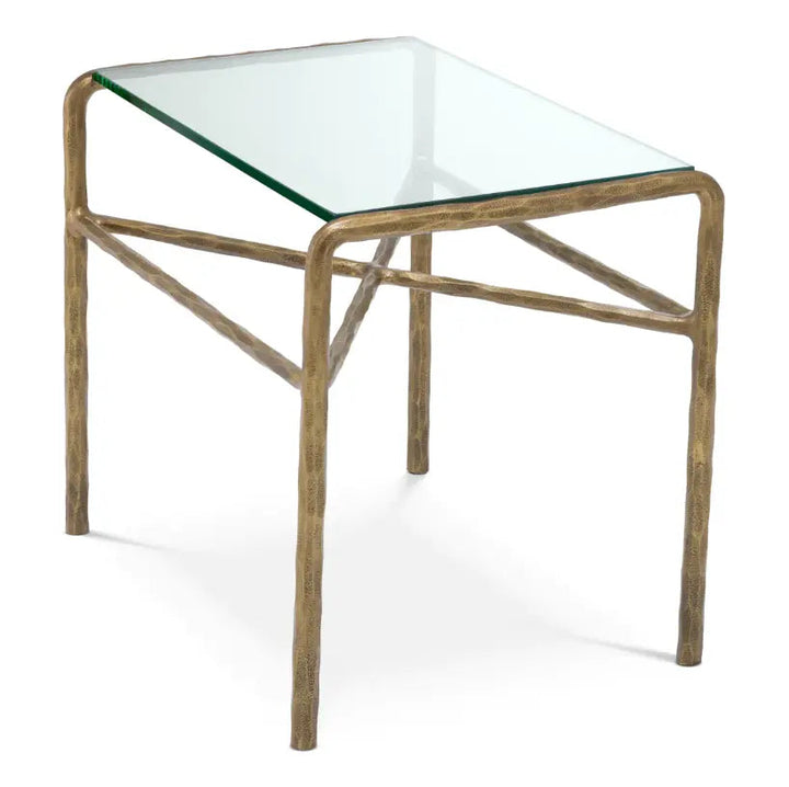 Side Table Xandria Vintage Brass Finish - image 2