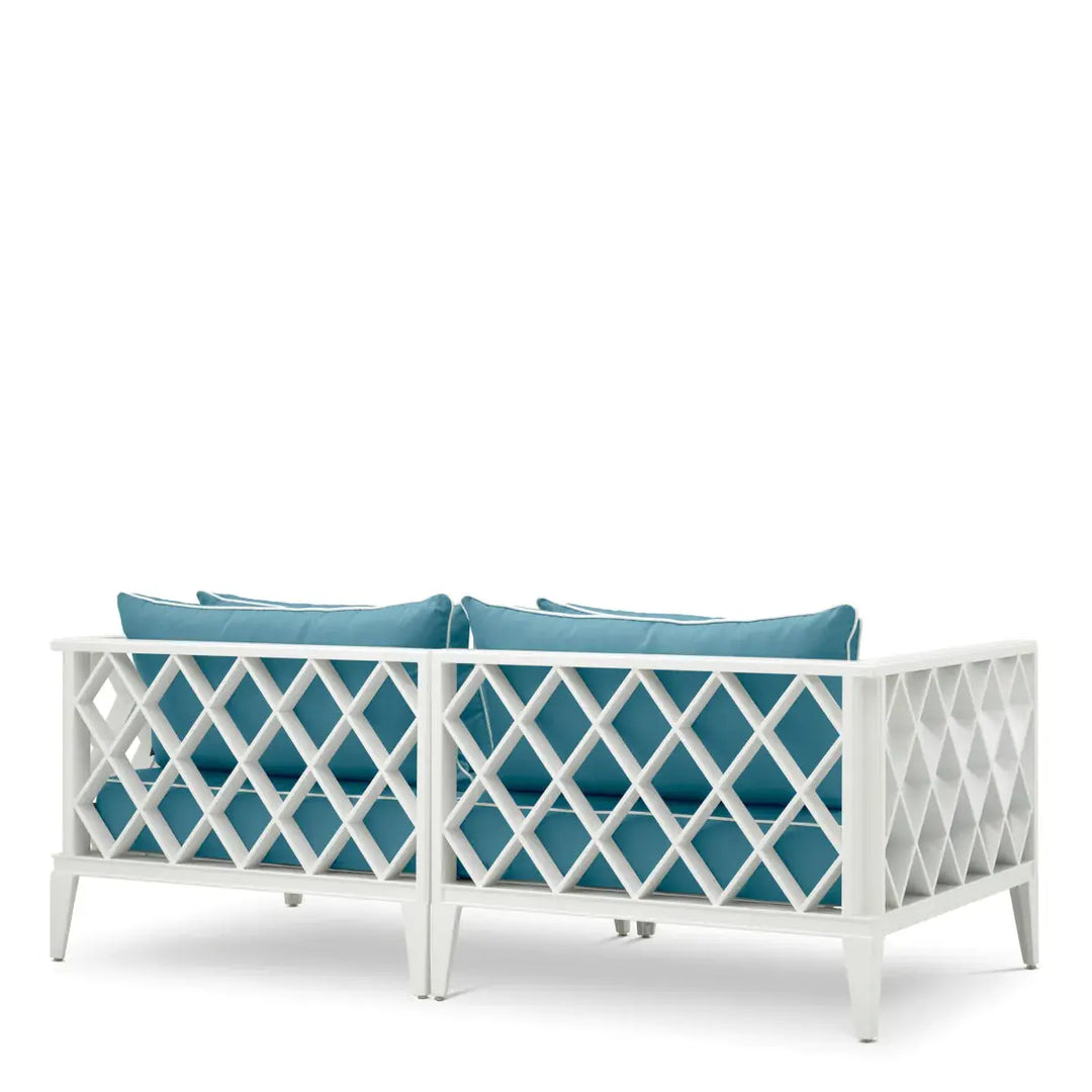 Outdoor Sofa Ocean Club S White Sunbrella Mineral Blue - image 3