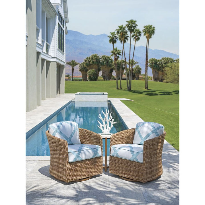 Outdoor Dining Chairs Swivel Occassional Chair - 3350 Dark Brown