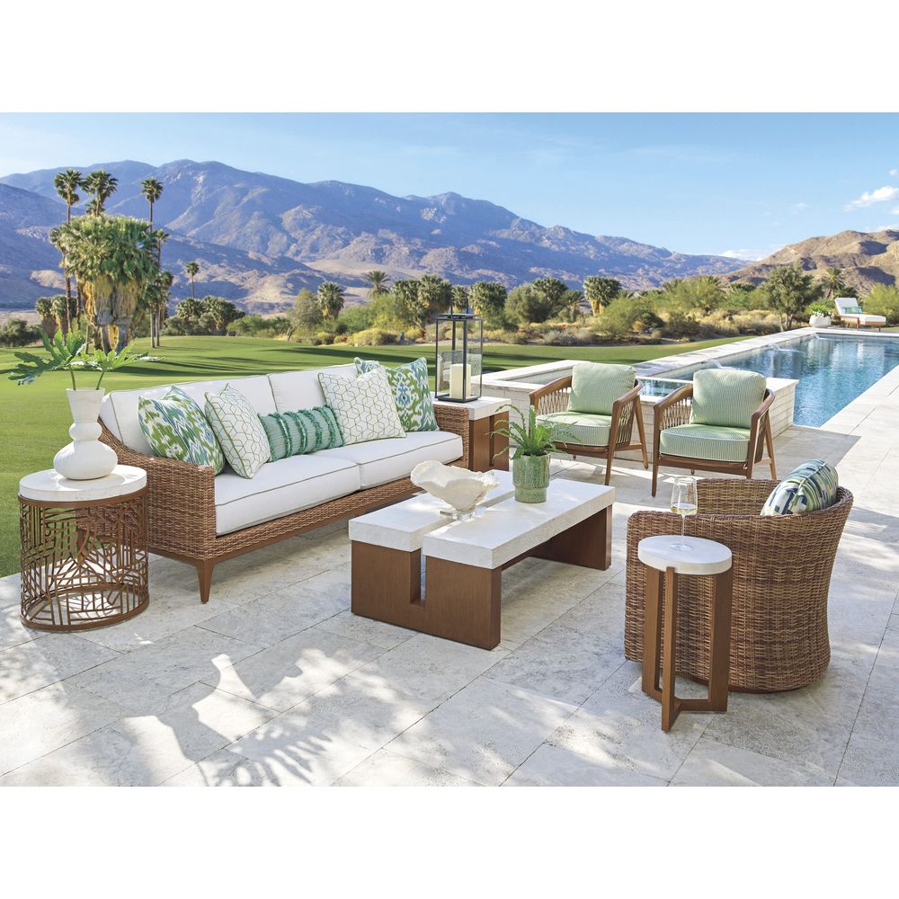 Outdoor Dining Tables Round End Table - 3350 Dark Brown