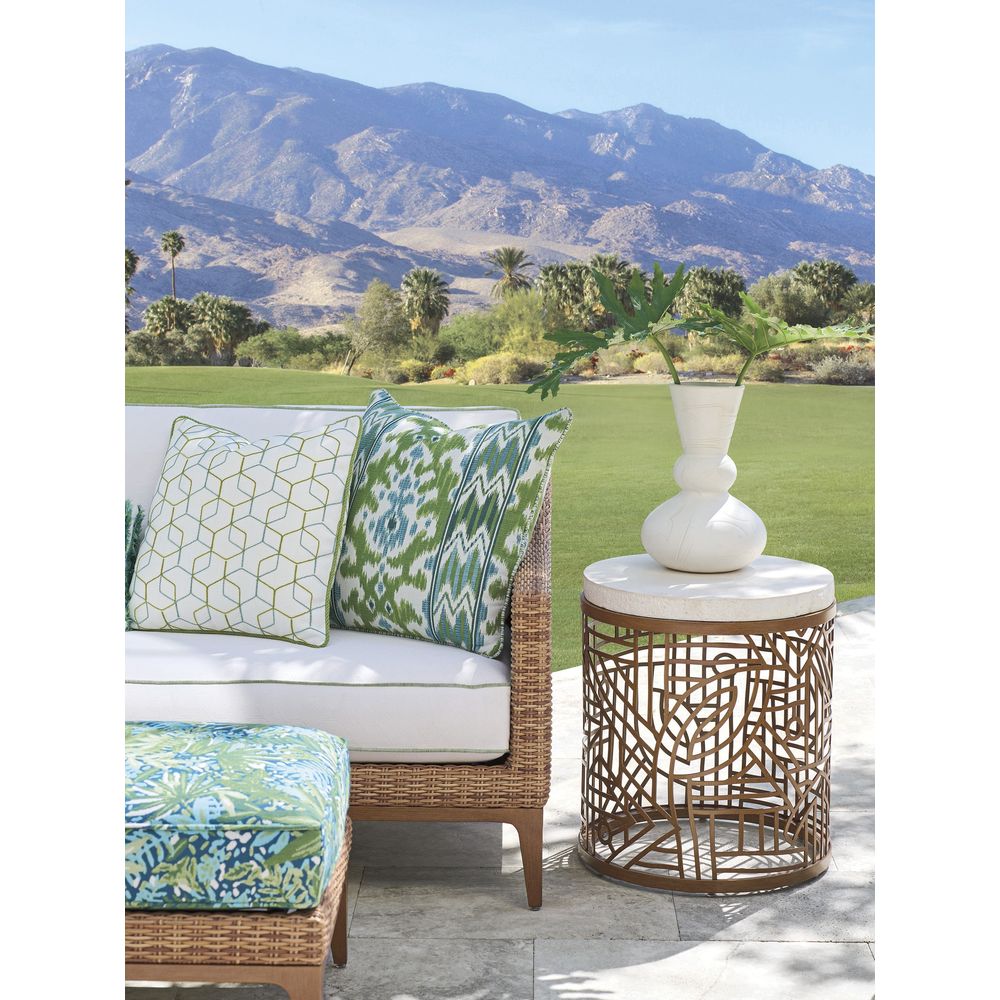 Outdoor Dining Tables Round End Table - 3350 Dark Brown
