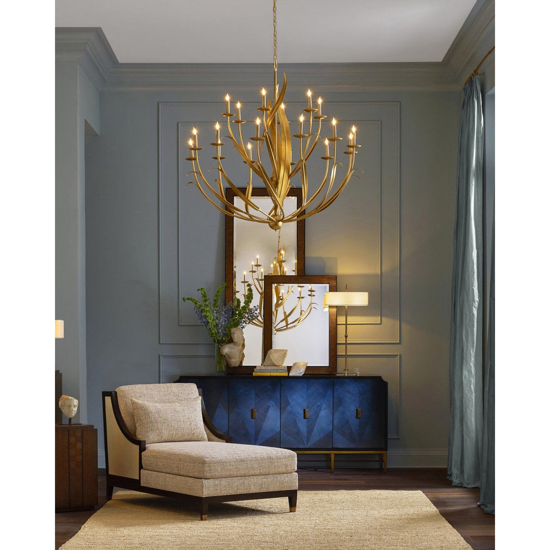 Menefee Large Gold Chandelier