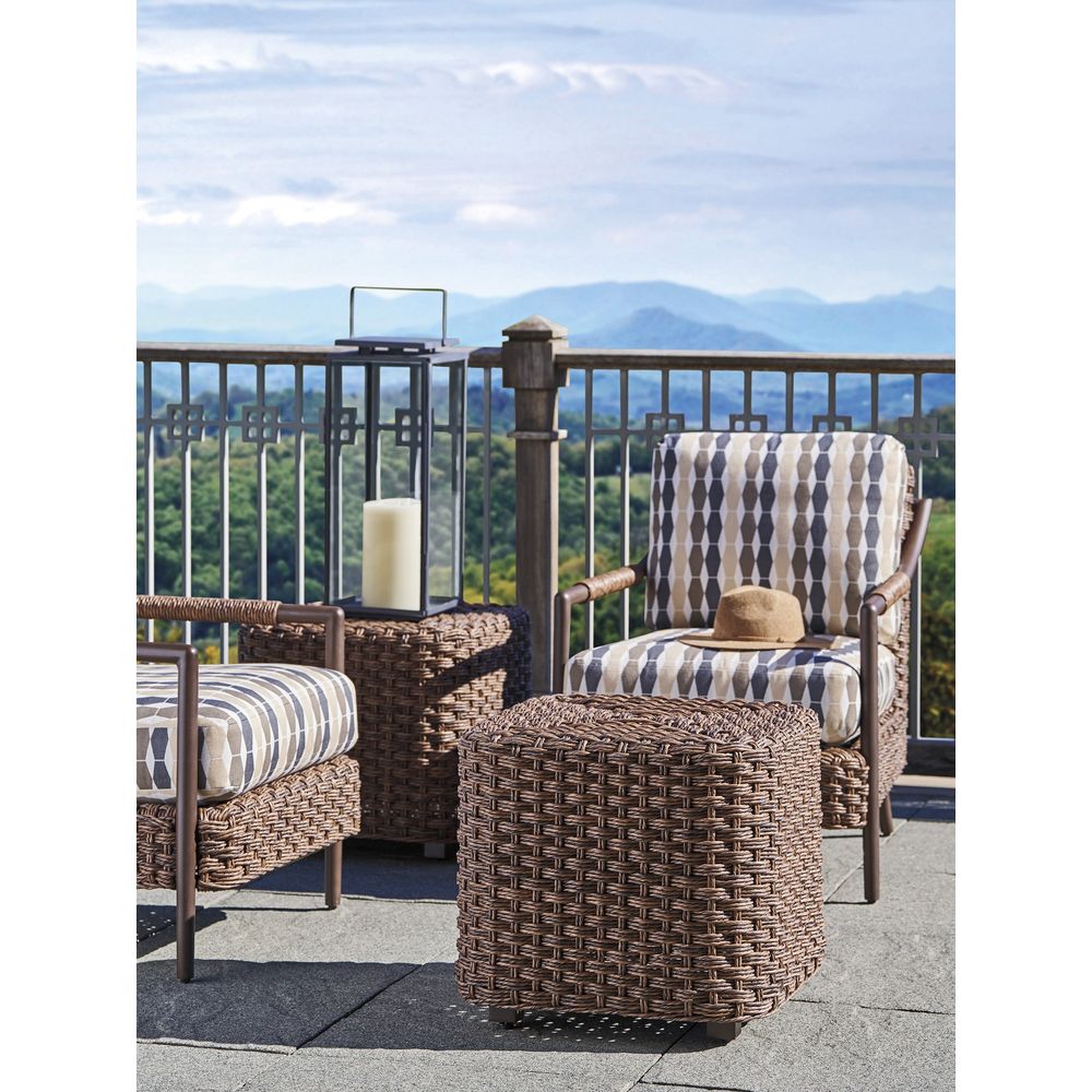 Outdoor Coffee Tables Small Ottoman - 3350 Dark Brown