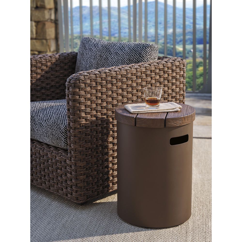 Outdoor Side Tables Round Table - 3350 Dark Brown