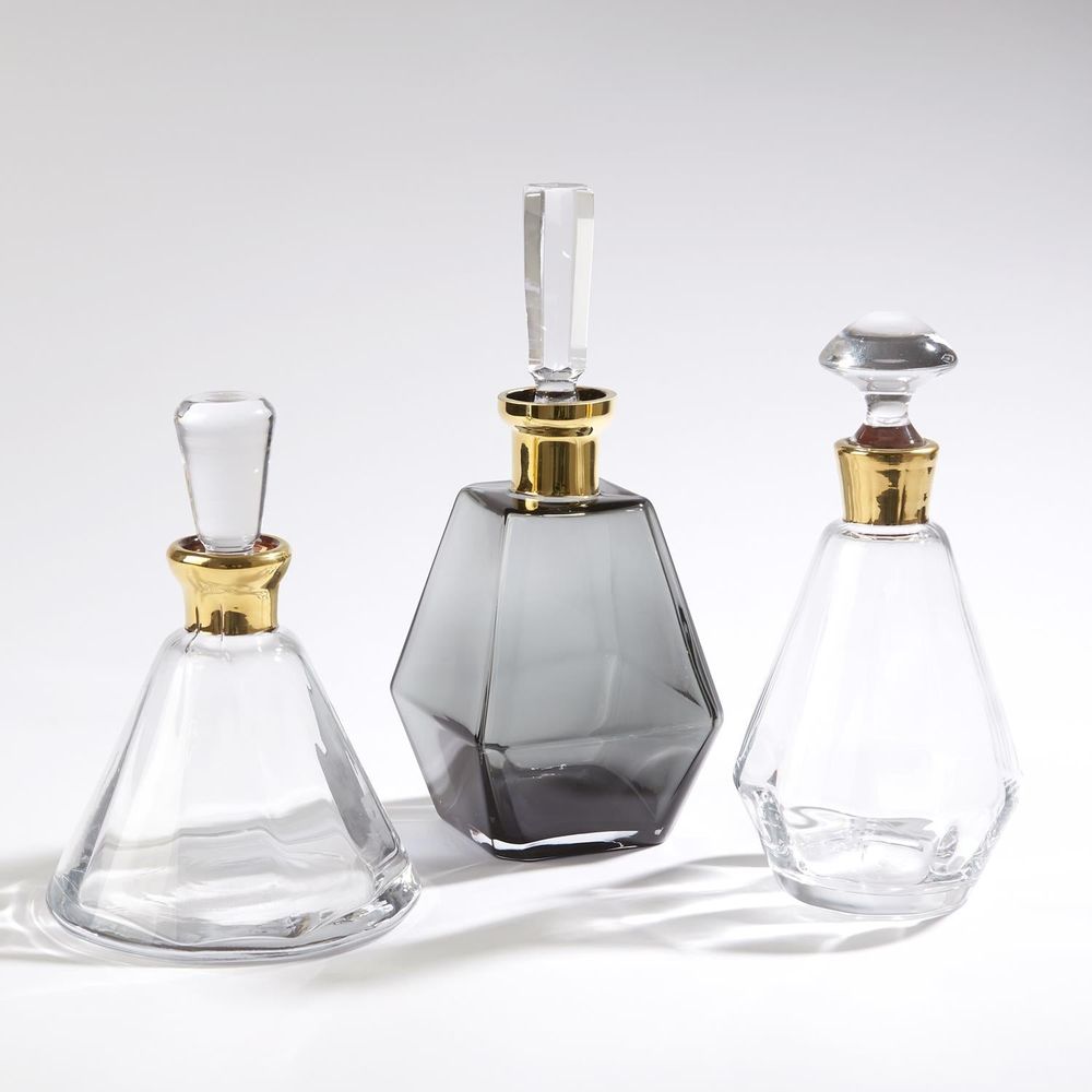 Decanters Smoke Decanter w/Gold Neck