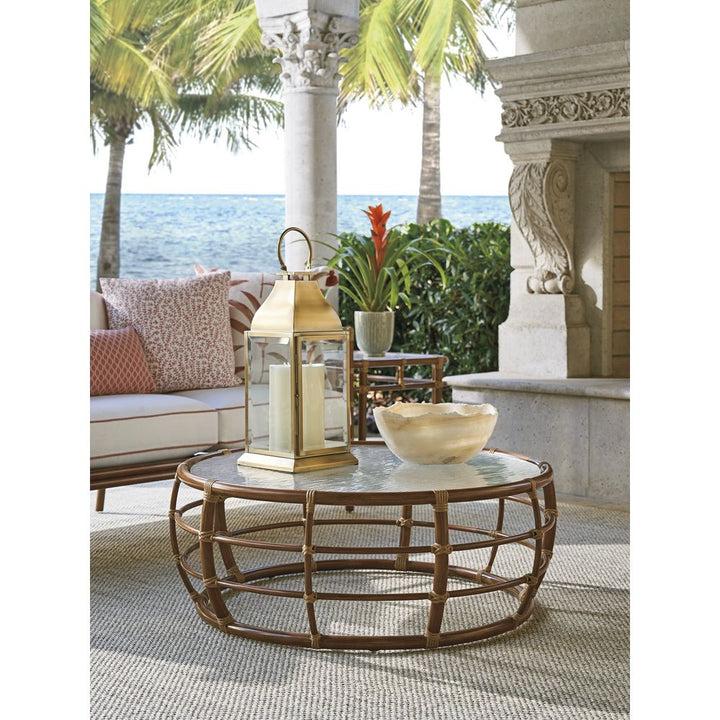 Outdoor Coffee Tables Round Cocktail Table - 3360 Medium Brown